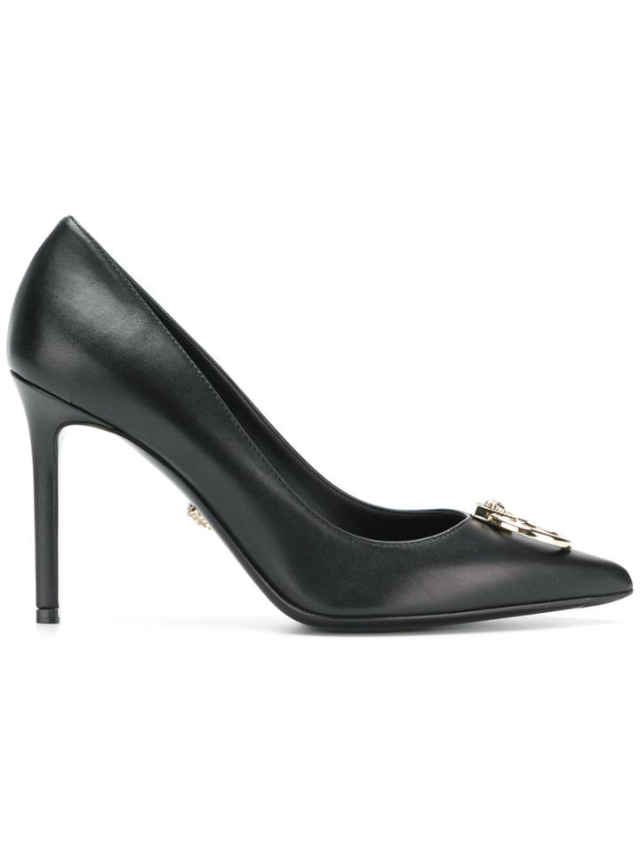 Versace Pointed Medusa Pumps - Black