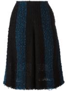 Sonia Rykiel Stripe Knee-length Shorts, Women's, Size: 40, Black, Cotton/acrylic/polyamide