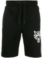Plein Sport Logo Zipped Hoodie - Black
