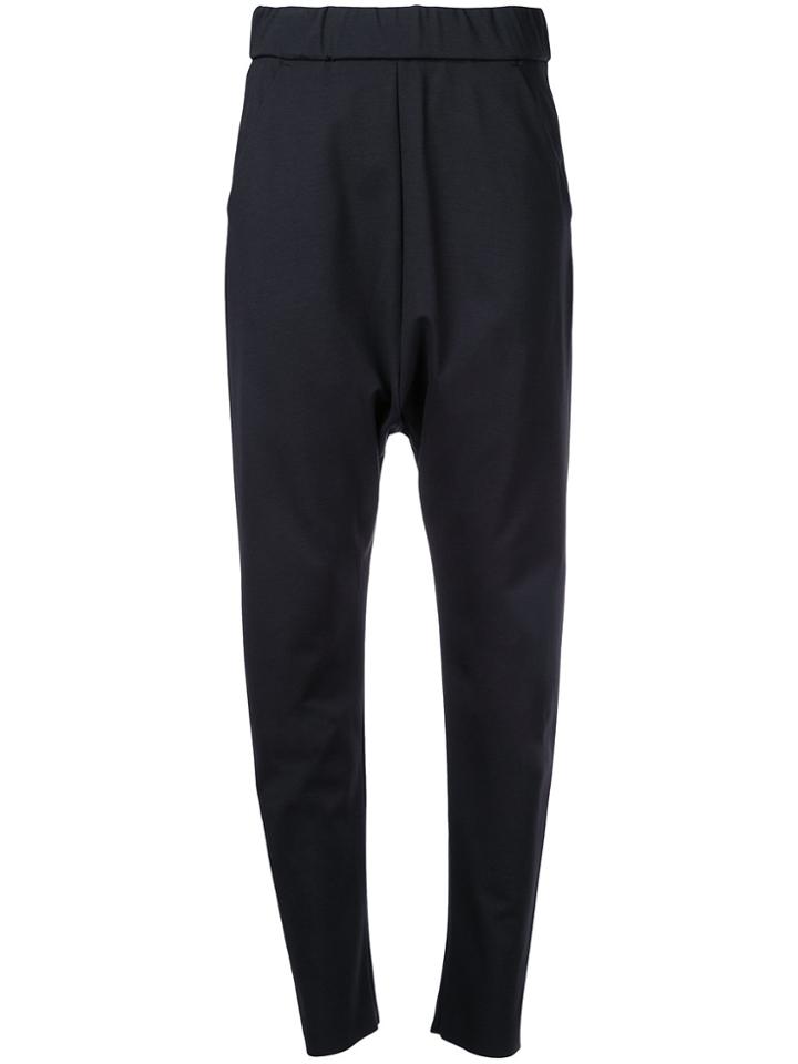 Album Di Famiglia Drop Crotch Trousers - Black