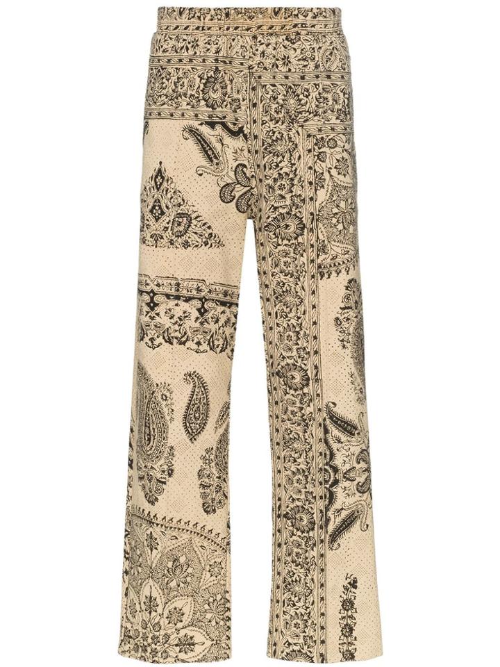 Paria Farzaneh Iranian Print Cotton Sweat Pants - Neutrals