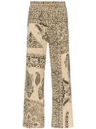 Paria Farzaneh Iranian Print Cotton Sweat Pants - Neutrals