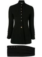 Chanel Vintage Cc Setup Jacket Skirt Suit - Black