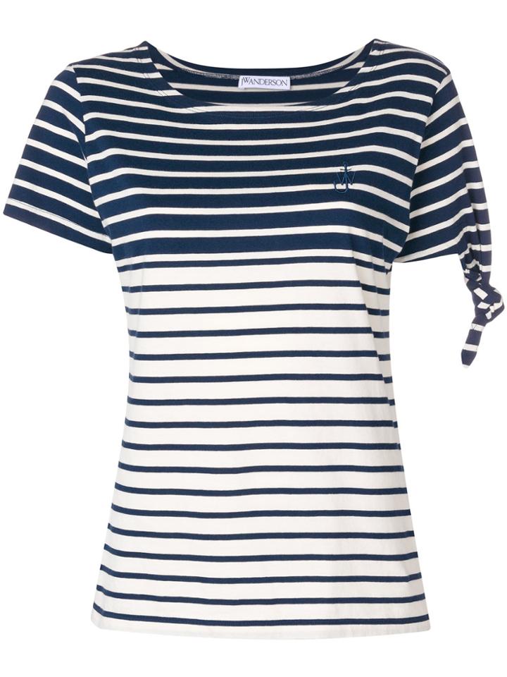 Jw Anderson Striped Knot T-shirt - Blue