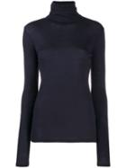 Closed Roll Neck Knit Top - Blue