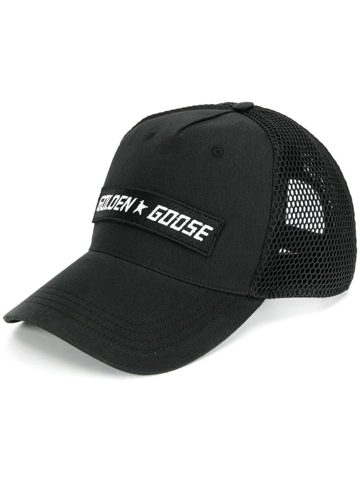 Golden Goose Logo Mesh-panelled Baseball Cap - Black