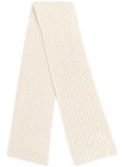 Barena Cable Knit Scarf - White