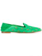Aquazzura Green Ananas Slipper Flats