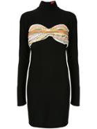 Strateas Carlucci Hybrid Scarf Dress - Black