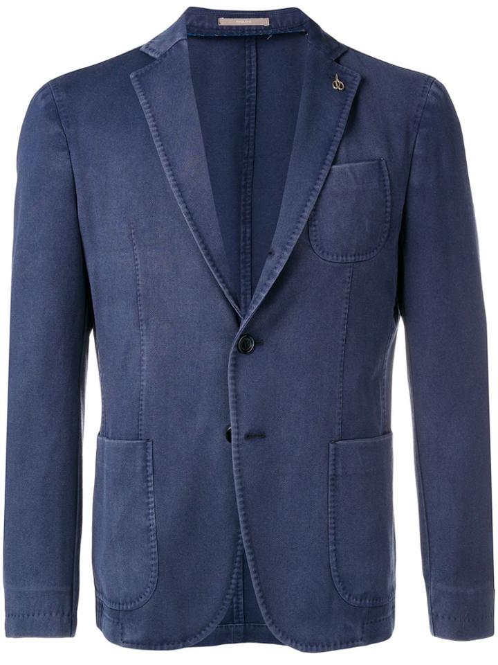 Paoloni Single-breasted Blazer - Blue