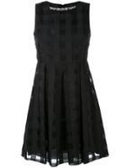 Blugirl - Jacquard Check Dress - Women - Cotton/polyester - 42, Black, Cotton/polyester