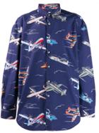 Love Moschino Airplane Print Shirt - Blue