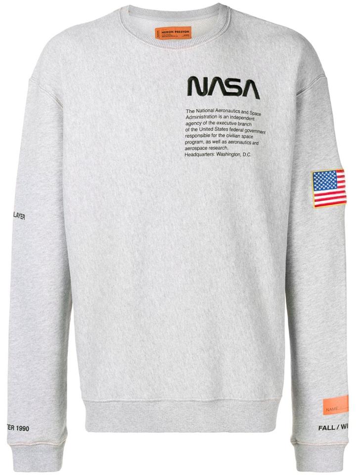 Heron Preston Nasa Jersey Sweatshirt - Grey