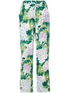 Dolce & Gabbana Hydrangea Print Pyjama Trousers - Green