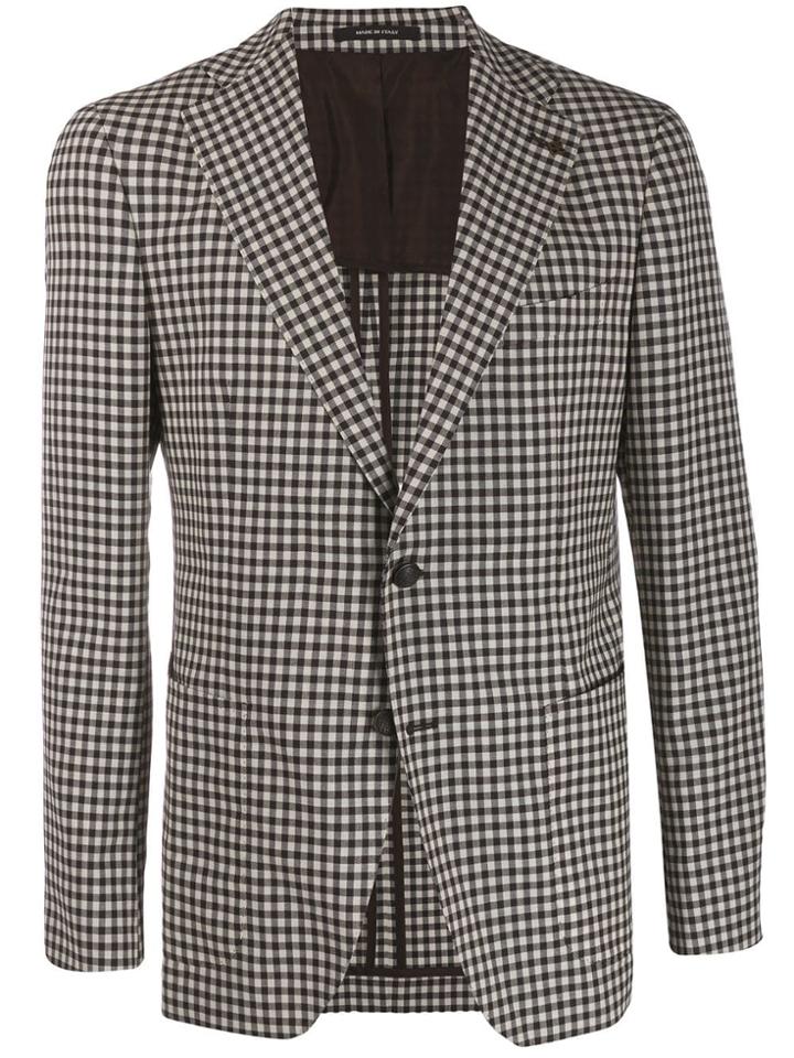 Tagliatore Gingham Jacket - Brown