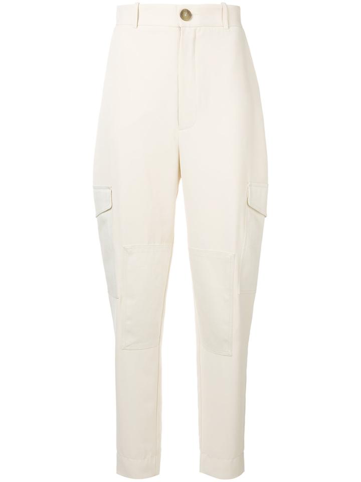 See By Chloé High Waist Tapered Trousers - Nude & Neutrals