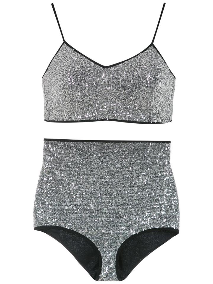 Nk Hot Pants Bikini Set - Silver