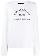 Karl Lagerfeld Signature Logo Sweatshirt - White