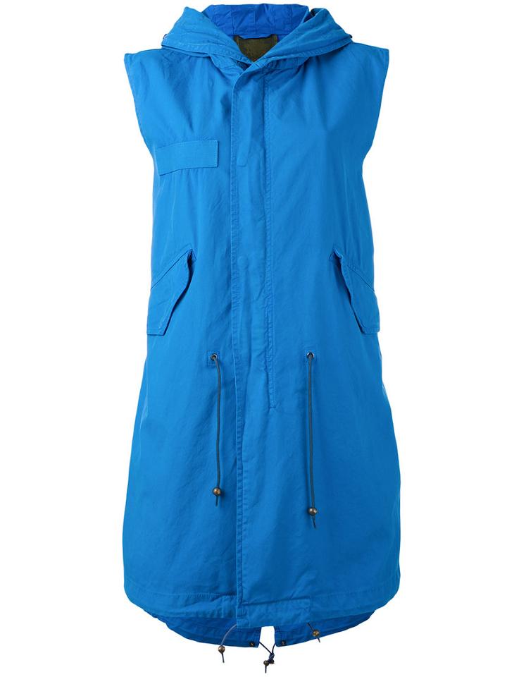 Mr & Mrs Italy Sleeveless Parka Coat, Women's, Size: Xs, Blue, Cotton
