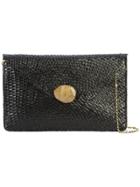 Kayu Chain Strap Envelope Clutch Bag - Black