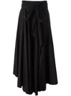 Tibi 'obi' Belted Skirt, Women's, Size: 6, Black, Cotton