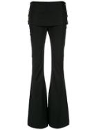 Andrea Bogosian Buttoned Flared Trousers - Black