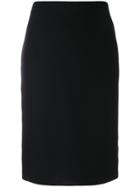 Armani Collezioni Slim-fit Midi Skirt - Black