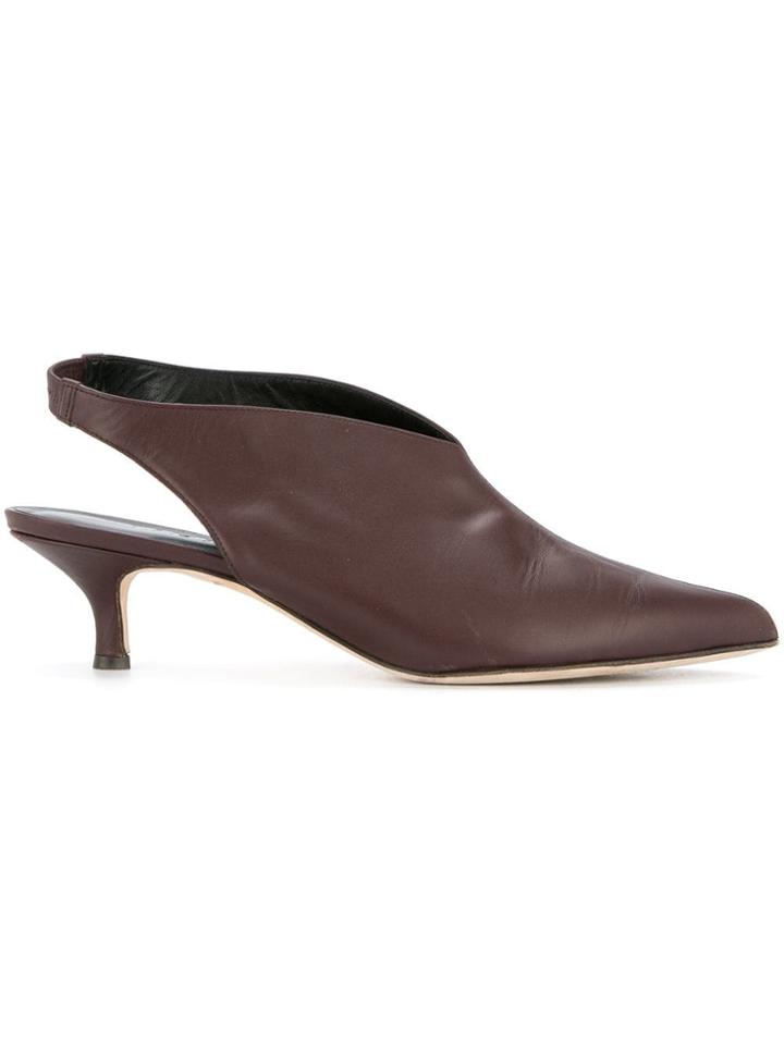 Tibi Max Slingback Pumps - Brown