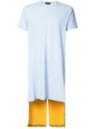 Comme Des Garçons Homme Plus Long Contrast Fitted T-shirt - Blue