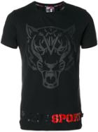 Plein Sport Tiger Embroidered T-shirt - Black