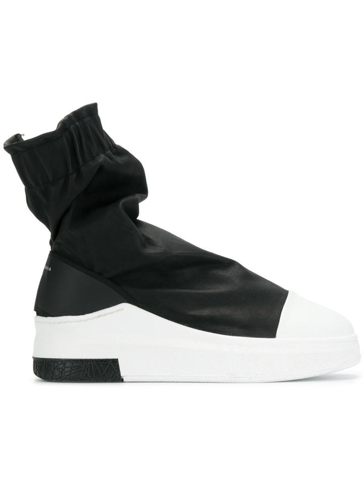 Cinzia Araia Gathered Hi-top Sneakers - Black