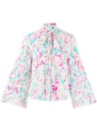 Rixo Kim Abstract Floral Print Shirt - Pink