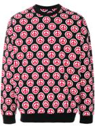 Love Moschino Peace Symbol Print Sweatshirt - Black