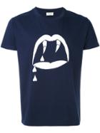Saint Laurent - Graphic Print T-shirt - Men - Cotton - M, Blue, Cotton