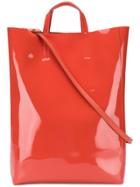 Acne Studios Baker Patent Large Shopper Tote Bag - Orange