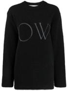 Off-white Logo Ribbed Crewneck Jumper - Black