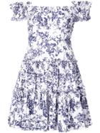 Caroline Constas Floral Print Dress - White