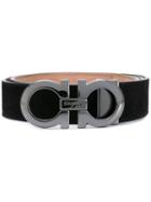 Salvatore Ferragamo - Adjustable Gancio Belt - Men - Calf Leather - 105, Black, Calf Leather