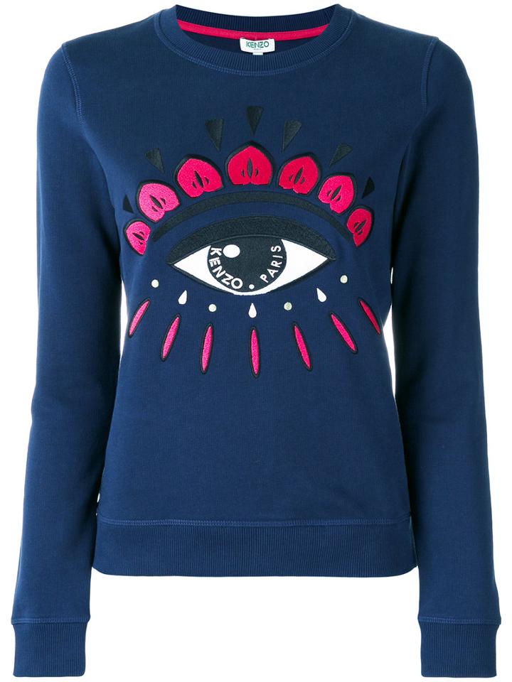 Kenzo Eye Sweatshirt, Women's, Size: Large, Blue, Cotton/spandex/elastane