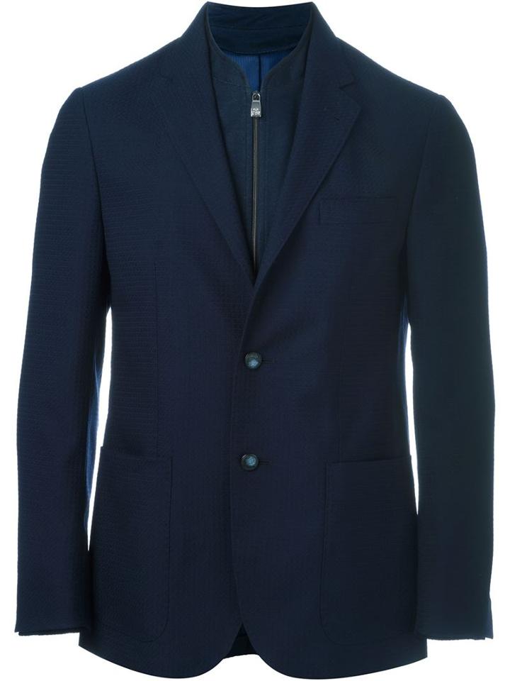 Corneliani Textured Double Collared Sport Jacket