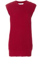 Max Mara Ribbed Knitted Top - Red
