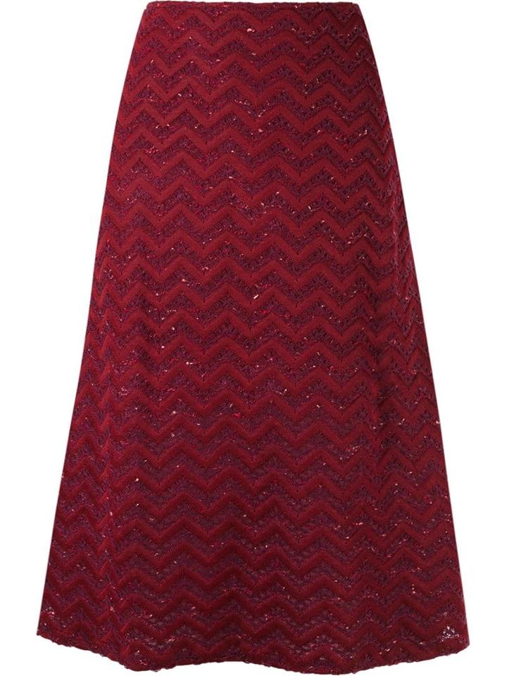 Cecilia Prado Mid-length Knitted Skirt, Women's, Size: P, Red, Acrylic/polyamide/viscose