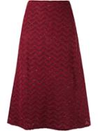 Cecilia Prado Mid-length Knitted Skirt, Women's, Size: P, Red, Acrylic/polyamide/viscose