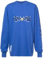 Rochambeau Tribal Smiley Long-sleeved T-shirt - Blue