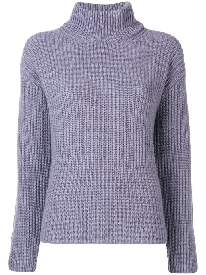 Peserico Turtle Neck Jumper - Pink & Purple