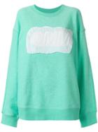 Mm6 Maison Margiela Reverse Logo Patch Sweatshirt - Green