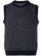 Maison Martin Margiela Vintage Patterned Knit Vest - Blue