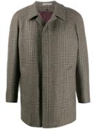 Corneliani Houndstooth Print Coat - Green