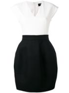 Paule Ka Contrast Sleeveless Dress - Black