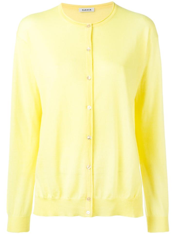 P.a.r.o.s.h. Classic Cardigan, Women's, Yellow/orange, Cashmere